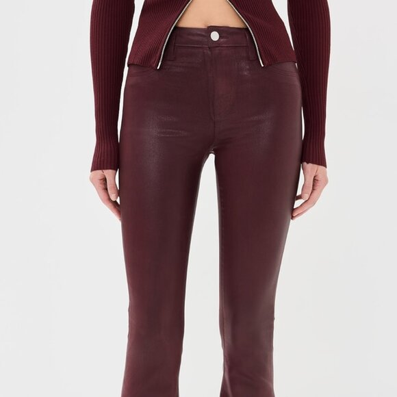 L'Agence Marty Flare Jeans (dark wine coated) - Picture 2 of 7